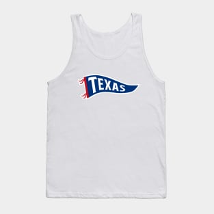 Texas Pennant - White Tank Top